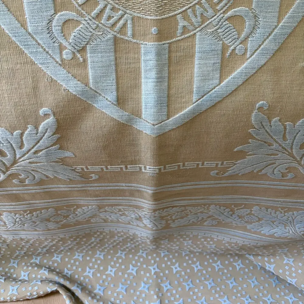 Monument Mills Valley Forge Military Academy Vintage Blue/Tan Coverlet 61